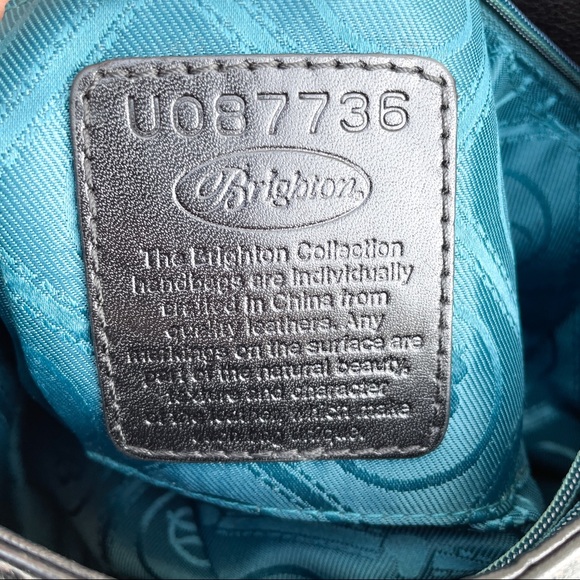 Brighton Black Leather Shoulder Hobo Bag - Picture 5 of 6